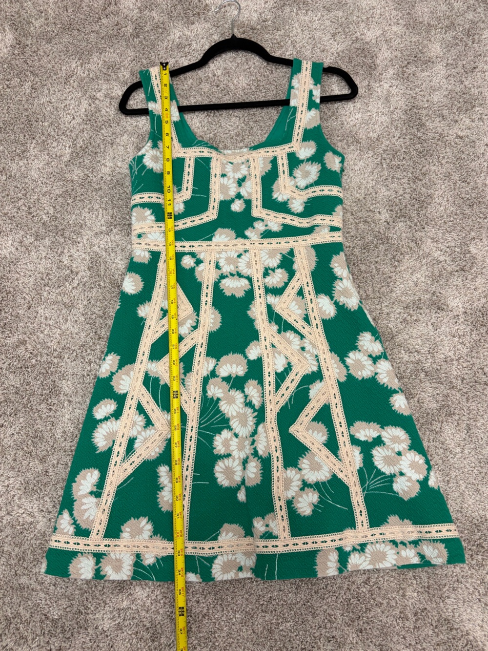Maeve Sleeveless Green Floral Dress - Picture 4 of 5